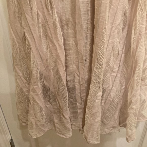 Italian Dress Beautiful Flowing tan, long O/S , fits 6- 10 - Picture 3 of 3